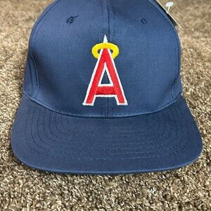 VINTAGE California Angels Hat Drew Pearson Chalk Line MLB 90s Deadstock NWT